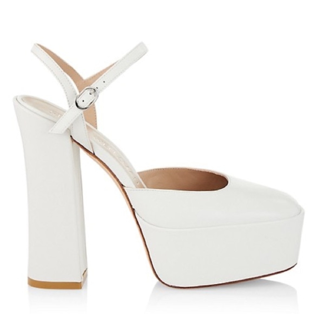 Stuart Weitzman Skyhi 155mm White Platforms